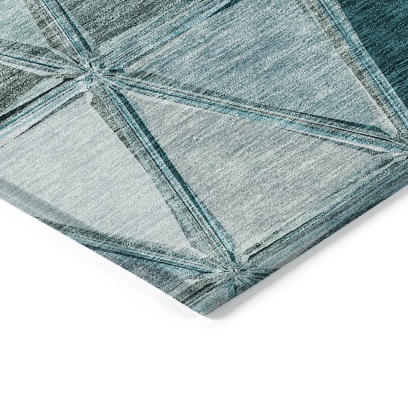 Machine Washable Indoor/ Outdoor Chantille Modern Diamonds Rug
