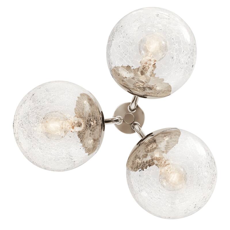 Kichler Lighting Silvarious Crackle Glass Convertible Chandelier