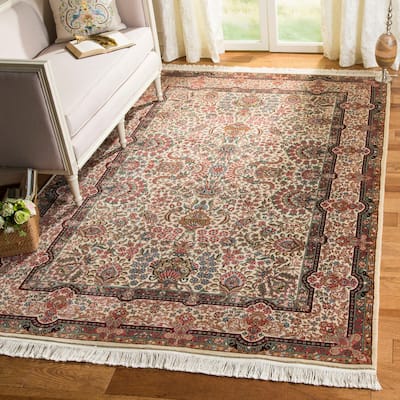 SAFAVIEH Asian Hand-knotted Felicidad Royal Kerman Ivory Wool Rug