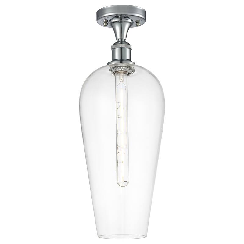 Innovations Lighting Endless Possibilities Ballston - Chelsea - 1 Light 8" Semi-Flush Mount - Clear/Polished Chrome