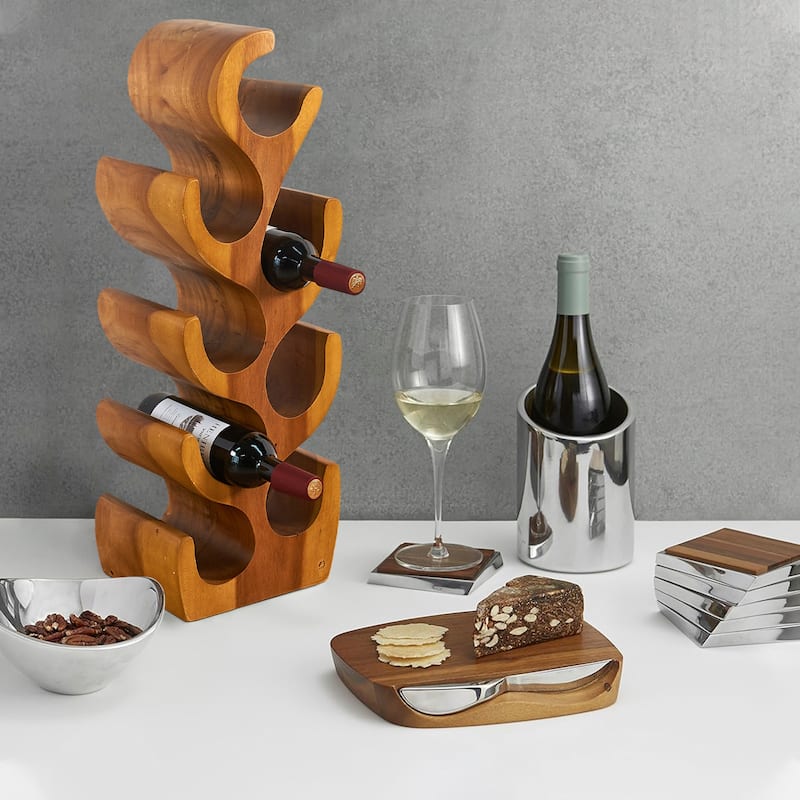 Greenage Suarwood Tree Shaped Wine Rack Freestanding Wine Storage - 9.8" x 7.1"x 27.6"