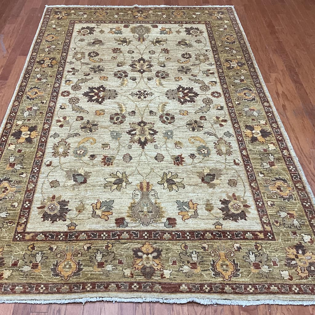 HERAT ORIENTAL Handmade Oushak Wool Rug - 6'1" x 9'3"