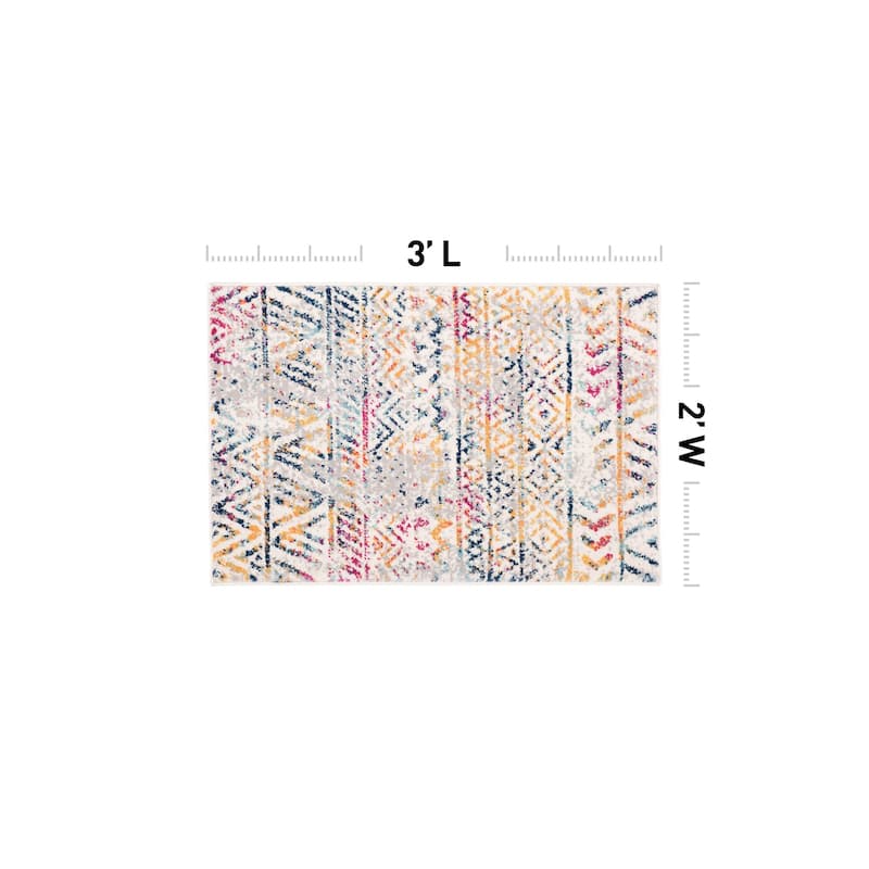 The Curated Nomad Midtown Geometric Distressed Bohemian Rug