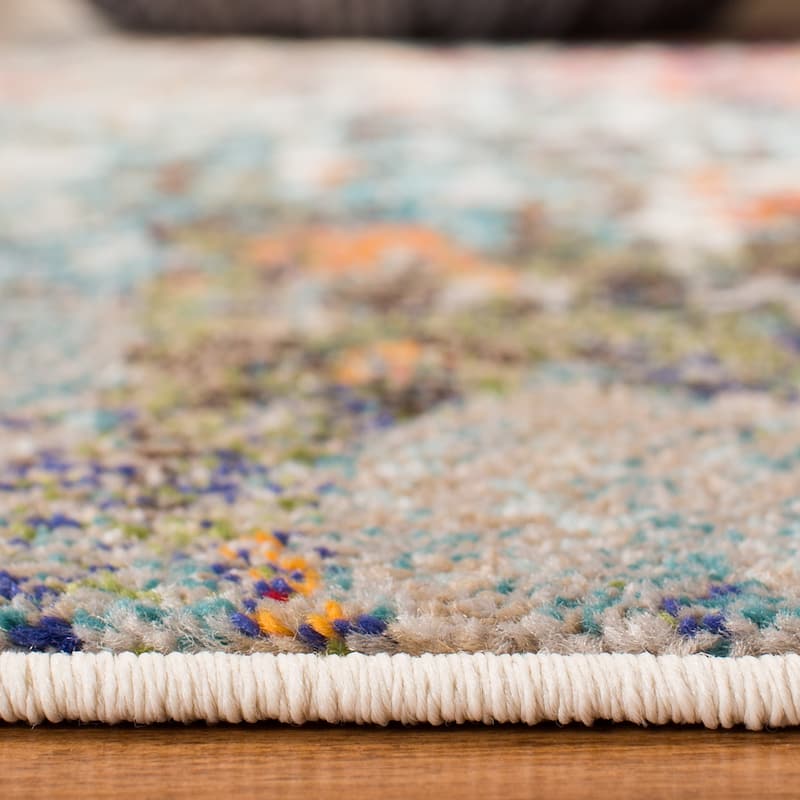 SAFAVIEH Madison Poranna Modern Abstract Rug - 5'3" x 7'6" - Grey/Blue - Rectangle