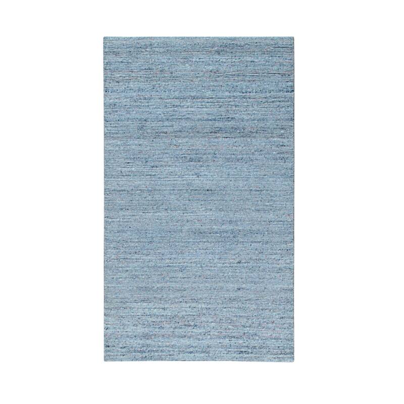Blue Contemporary Solid Color Solid Area Rug - 3' x 5' - 3' x 5' - Blue