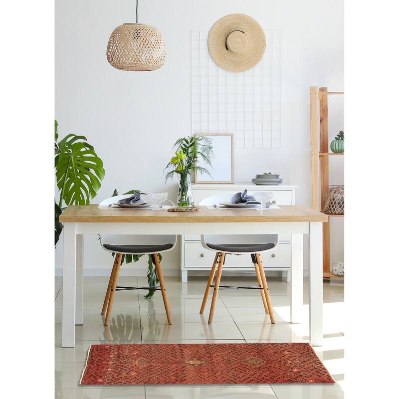 ECARPETGALLERY Hand-knotted Andelz Red Wool Rug - 2'11 x 5'7