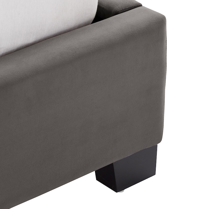 Aart Tufted Solid Wood and Upholstered Platform Bed by iNSPIRE Q Bold