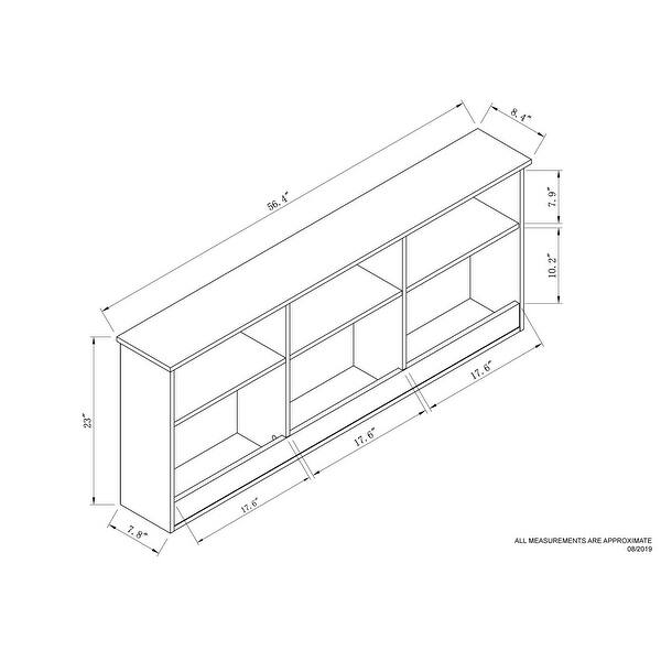 dimension image slide 3 of 2, Carbon Loft Jorchid Contemporary Bookcase Headboard