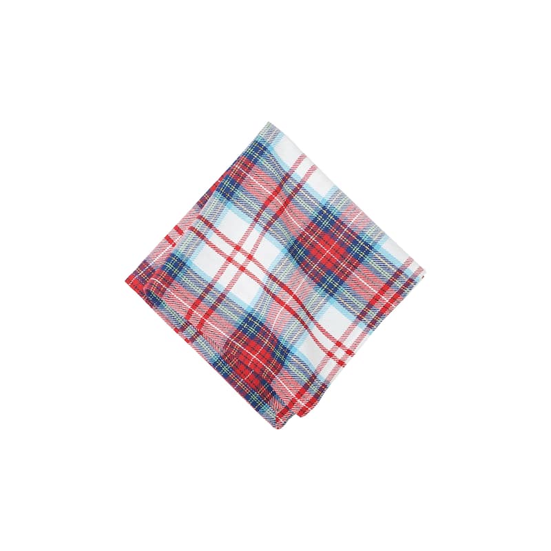 Morris Plaid Red and Green Woven Napkin Set of 6 - Set of 6