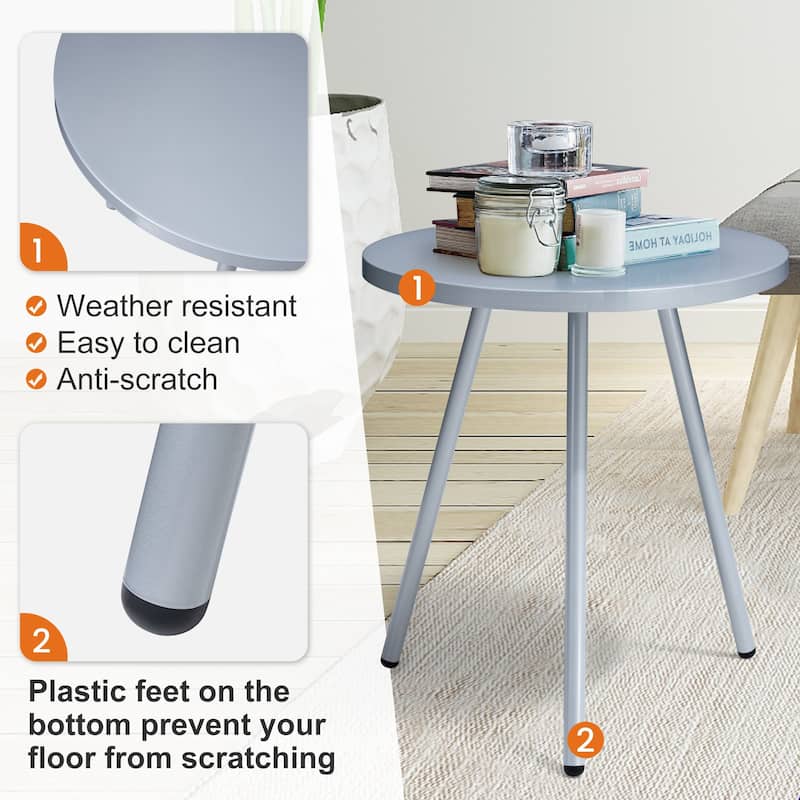 Crestlive Products Outdoor L-Shaped Patio Bar Table Pub Table Dining Table