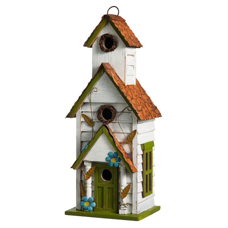 Glitzhome 24"H Extra-Large Farmhouse Rustic Wood Birdhouse