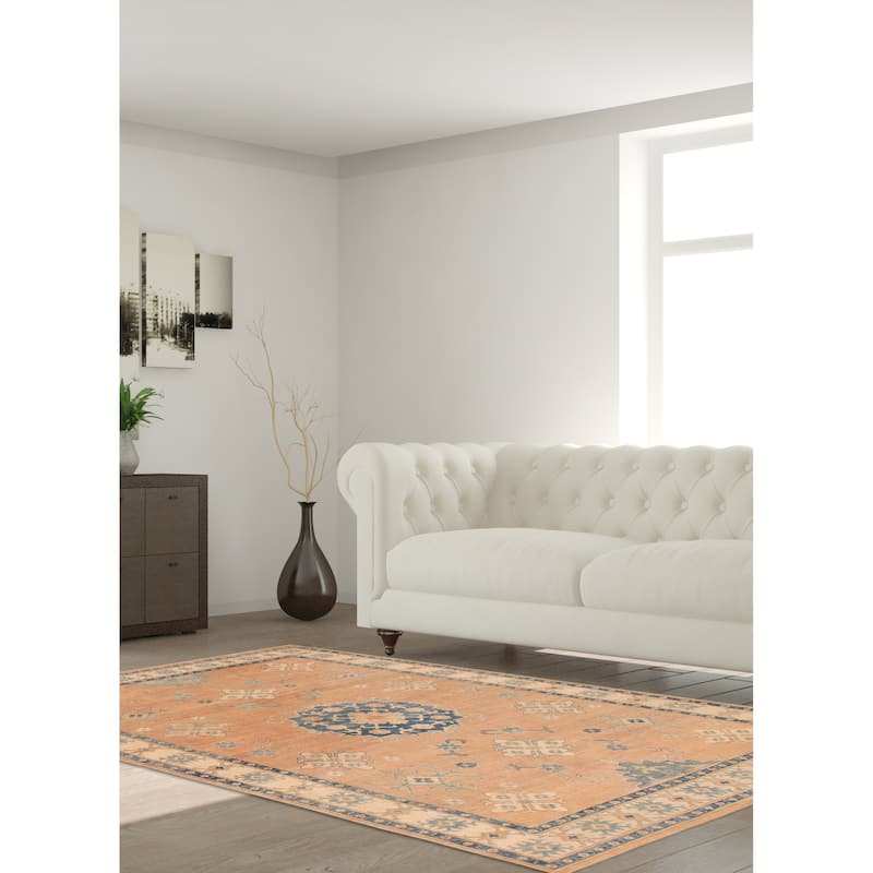 ECARPETGALLERY Hand-knotted Finest Ghazni Copper Wool Rug - 7'2 x 11'7