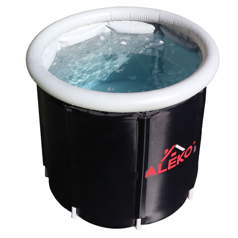 ALEKO Inflatable Cold Ice Plunge Portable Bath 31.5" x 31.5" Tub with Cover
