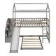 preview thumbnail 20 of 35, Twin Over Twin Bunk Bed with Two Drawers and Slide