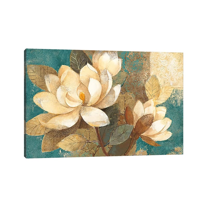 iCanvas "Turquoise Magnolias" by Albena Hristova Canvas Print