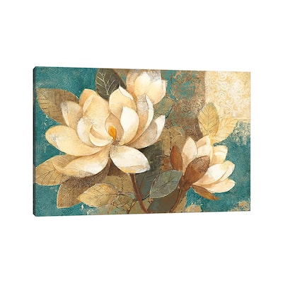 iCanvas "Turquoise Magnolias" by Albena Hristova Canvas Print
