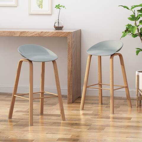 Commodore 30-inch Modern Barstools (Set of 2) by Christopher Knight Home - N/A