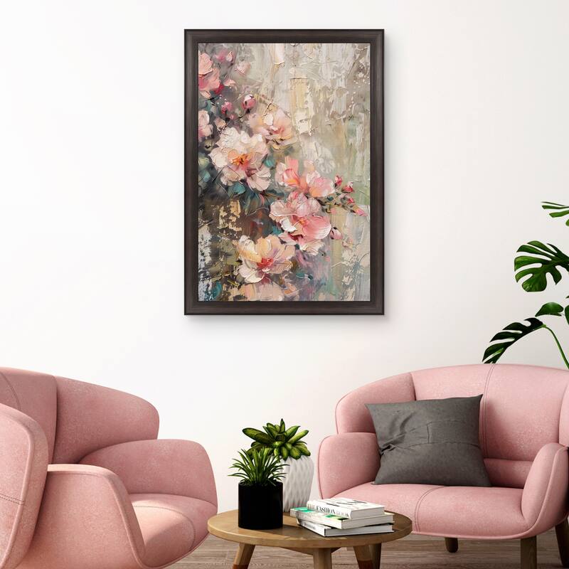 Masterpiece Art Gallery| Blushing Blooms by Petals Prints Design - Framed Canvas Print