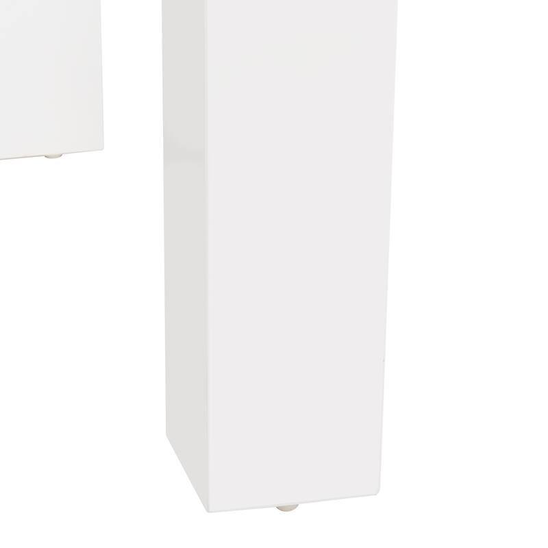 SAFAVIEH Lorrayne White Chrome Desk