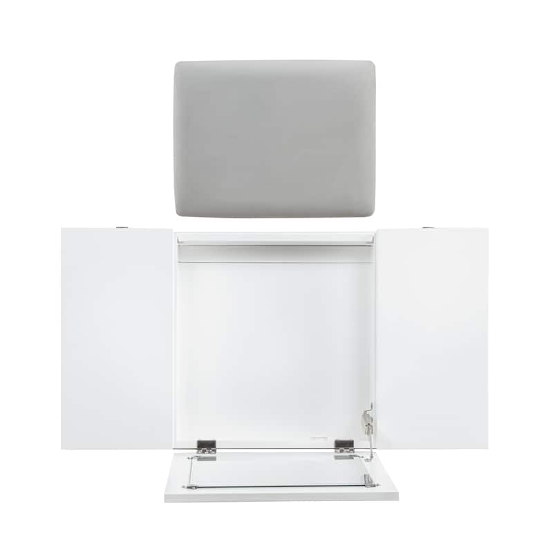 Linon Orhei White Vanity Set