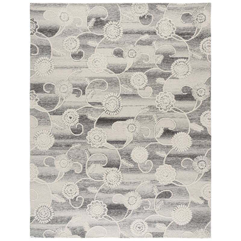SAFAVIEH Handmade Metro Nadezda Wool Rug - 8' x 10' - Grey/Ivory