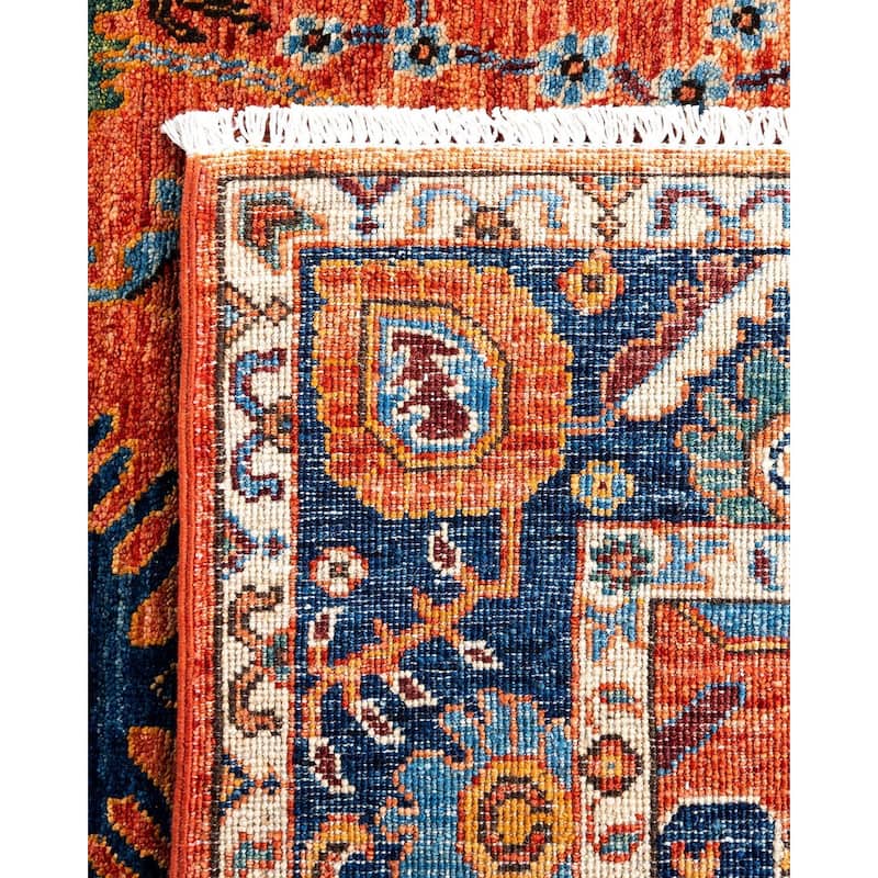 Serapi One-of-a-Kind Hand-Knotted Area Rug - Orange, 4' 1" x 6' 2" - 4' 1" x 6' 2"