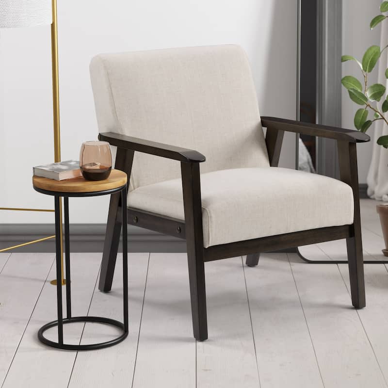 CorLiving Greyson Wood Armchair - Beige