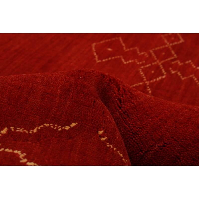 Kashkuli Gabbeh Red Rug 4'9" x 6'7" - 4'9 x 6'7