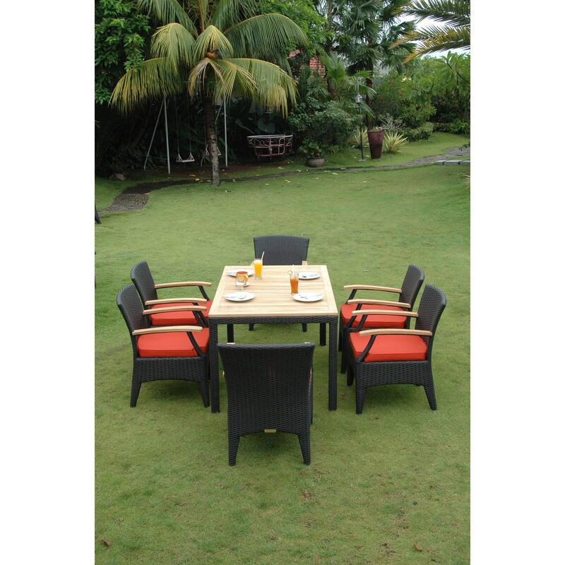 Rococo Radiance 7-Piece Dining Set - Outdoor Patio Furniture Set