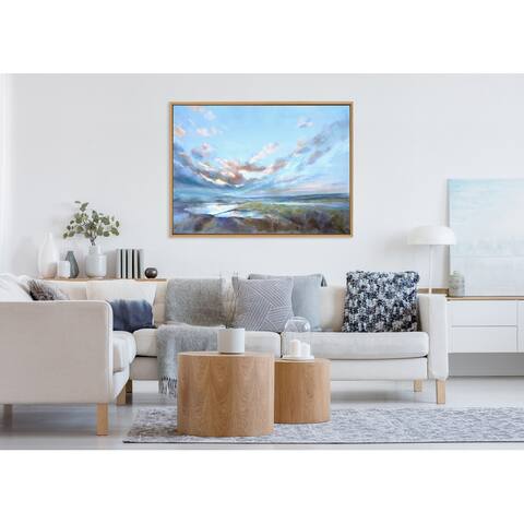 Kate and Laurel Sylvie Looking West Fairburn Ings Framed Canvas by Nel Whatmore