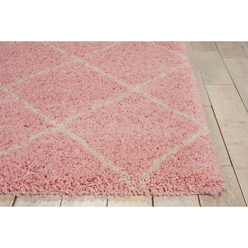 Nourison Brisbane Large Diamond Geometric Modern Shag Area Rug