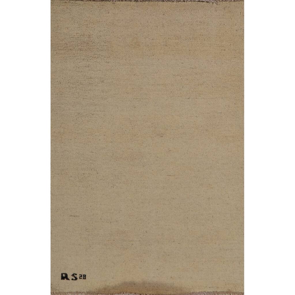 Gabbeh Modern Accent Rug Handmade Contemporary Wool Carpet - 2'7"x 3'11"