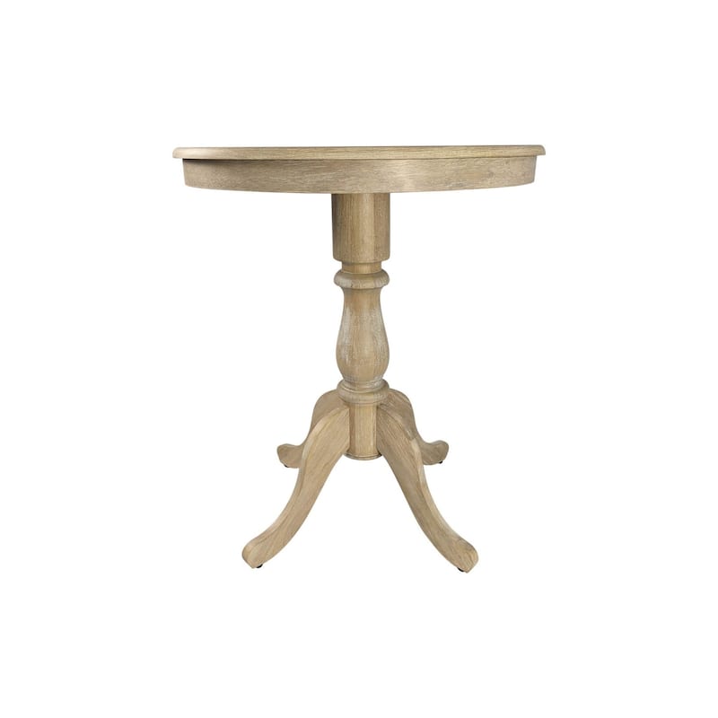 Circular Top Pedestal Bar Table - 30" - Driftwood Brown