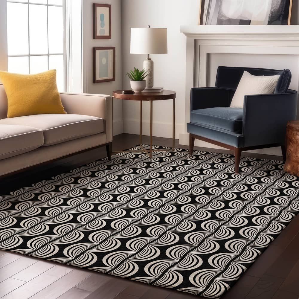 Premium Washable Super Soft Transitional Scallop Mayfield Rug