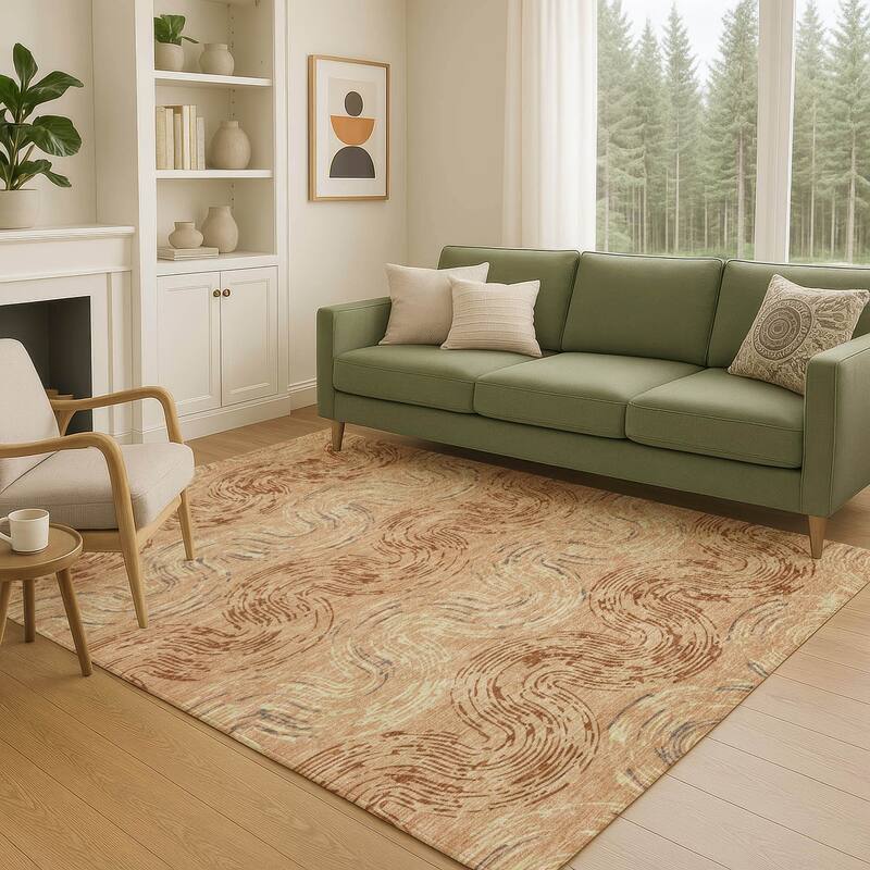 Machine Washable Indoor/ Outdoor Modern Ari Chantille Rug