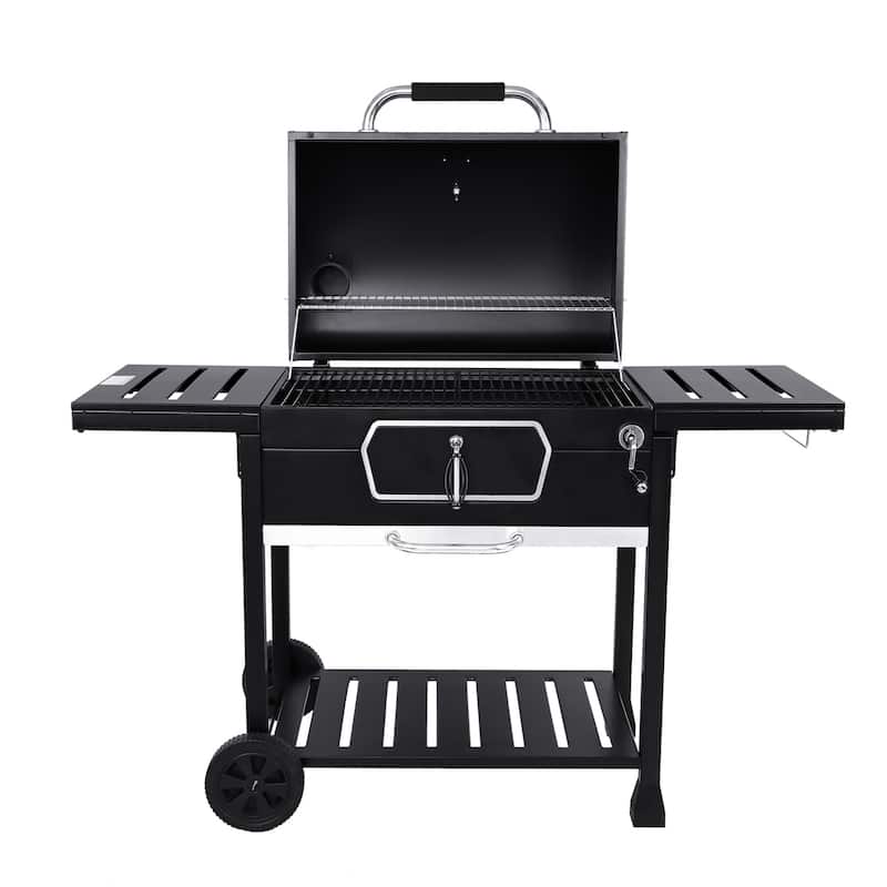Royal Gourmet Deluxe 30-Inch Smoker Charcoal Grill with Cover,Black