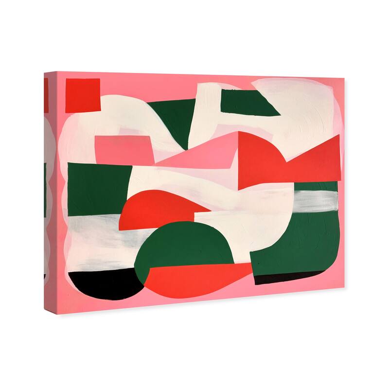 Wynwood Studio Canvas Abstract Abstract Rose Garden Pink and Modern & Contemporary Wall Art Canvas Print