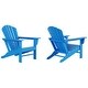 preview thumbnail 81 of 85, POLYTRENDS Altura Classic Poly Outdoor Adirondack Chair (Set of 2) Pacific Blue