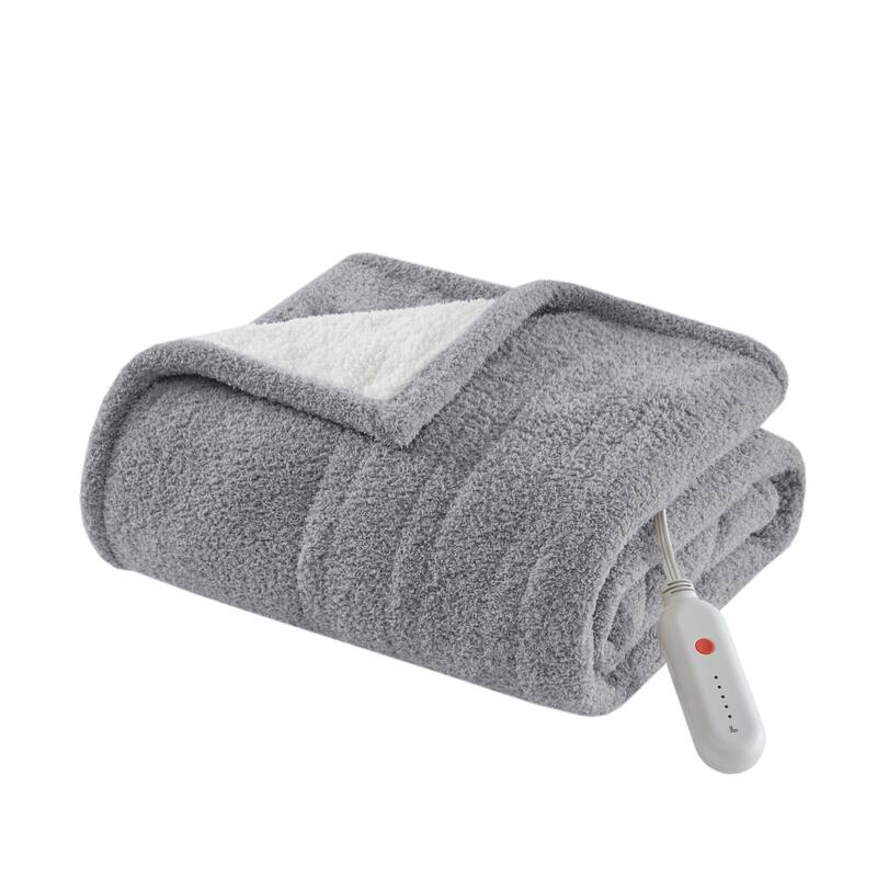 1 PCS 50x60" Heated Throw Blanket with 5 Temperature Settings and Auto Shutoff