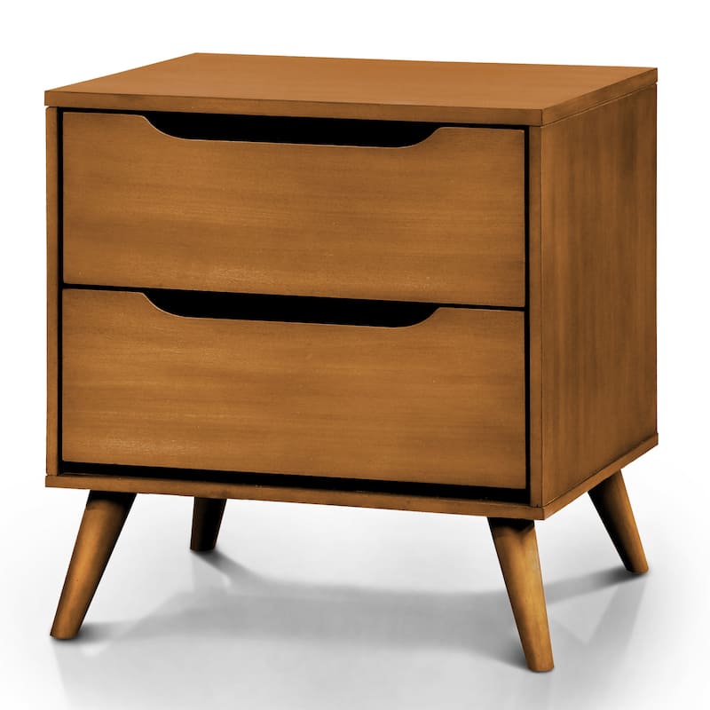 Fopp Mid-century Modern Oak Wood 4-Piece Platform Bedroom Set by Furniture of America