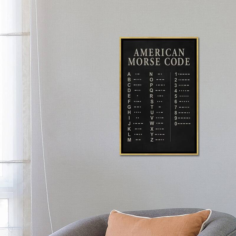 iCanvas "Morse Code" by PatentPrintStore Framed Canvas Print