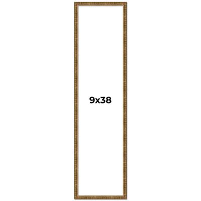 9x38 Frame Gold Solid Wood Picture Frame - Complete Modern Photo Frame