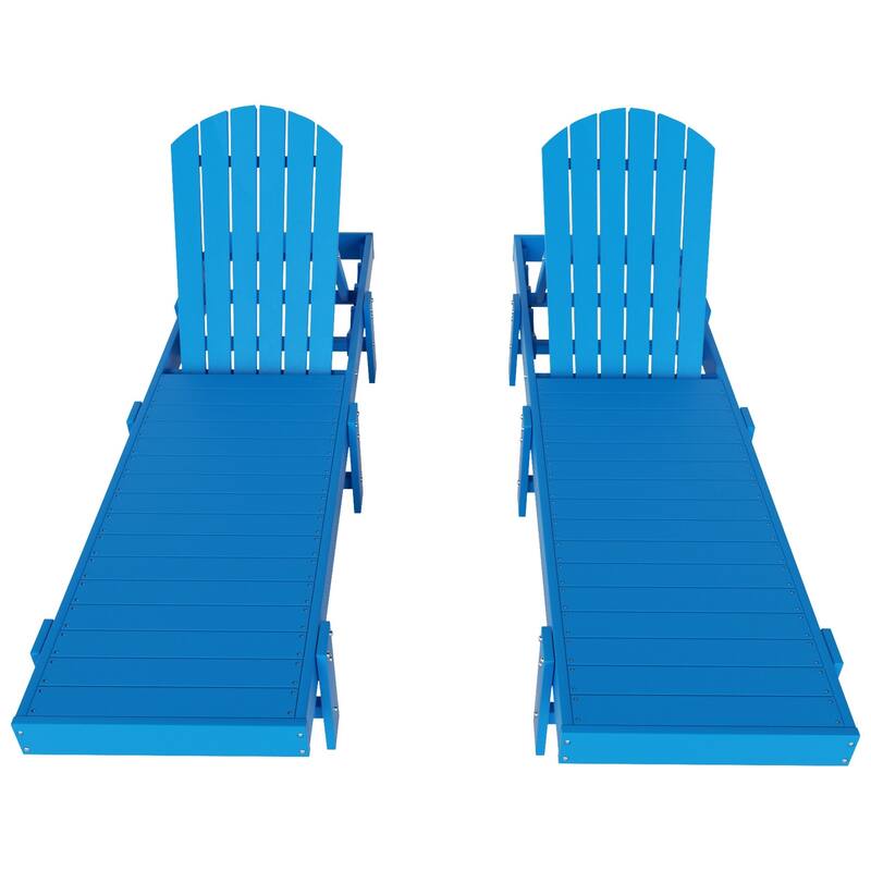 Altura Armless Poly Eco-Friendly All Weather Reclining Chaise Lounge (Set of 2)