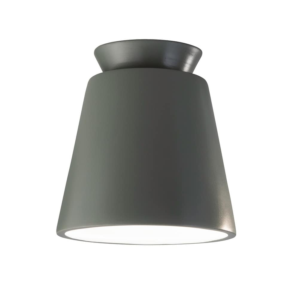 Justice Design Group Radiance Outdoor Trapezoid Ceramic Flush-Mount Light