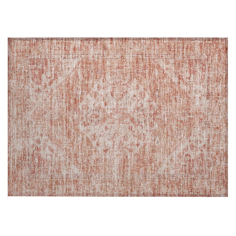 Machine Washable Indoor/ Outdoor Vintage Traditional Chantille Rug