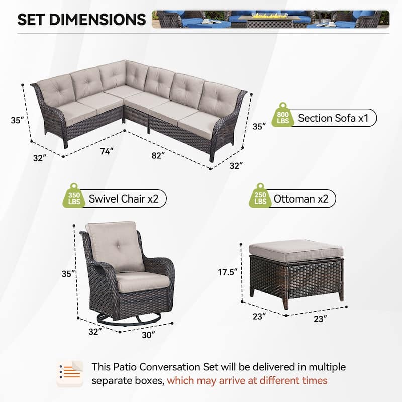 Outdoor Sectional Sofa Furniture Set