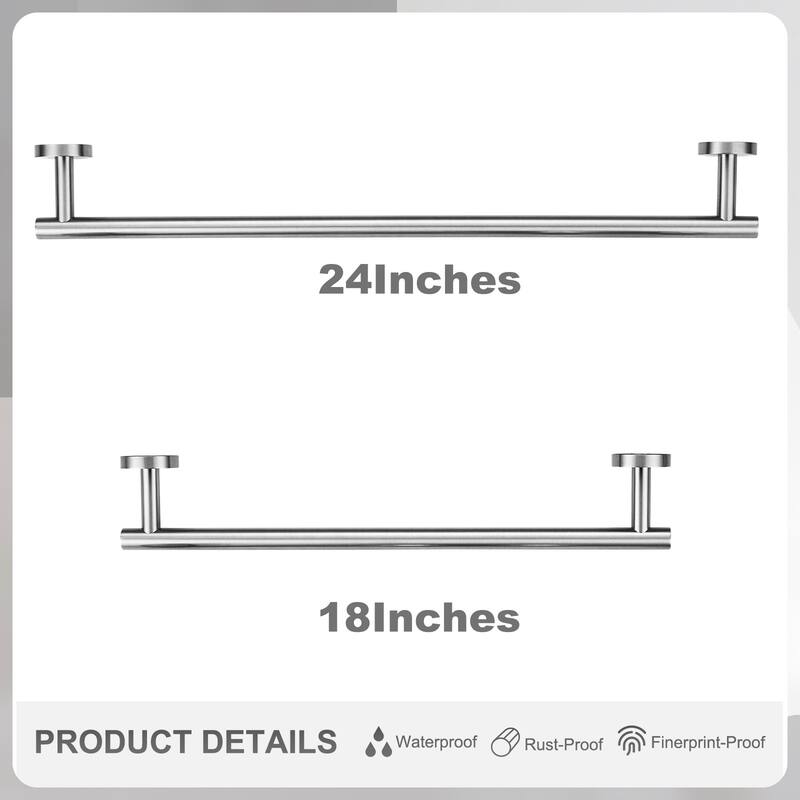 WOWOW 6-Piece Bath Hardware Set with Mounting Hardware