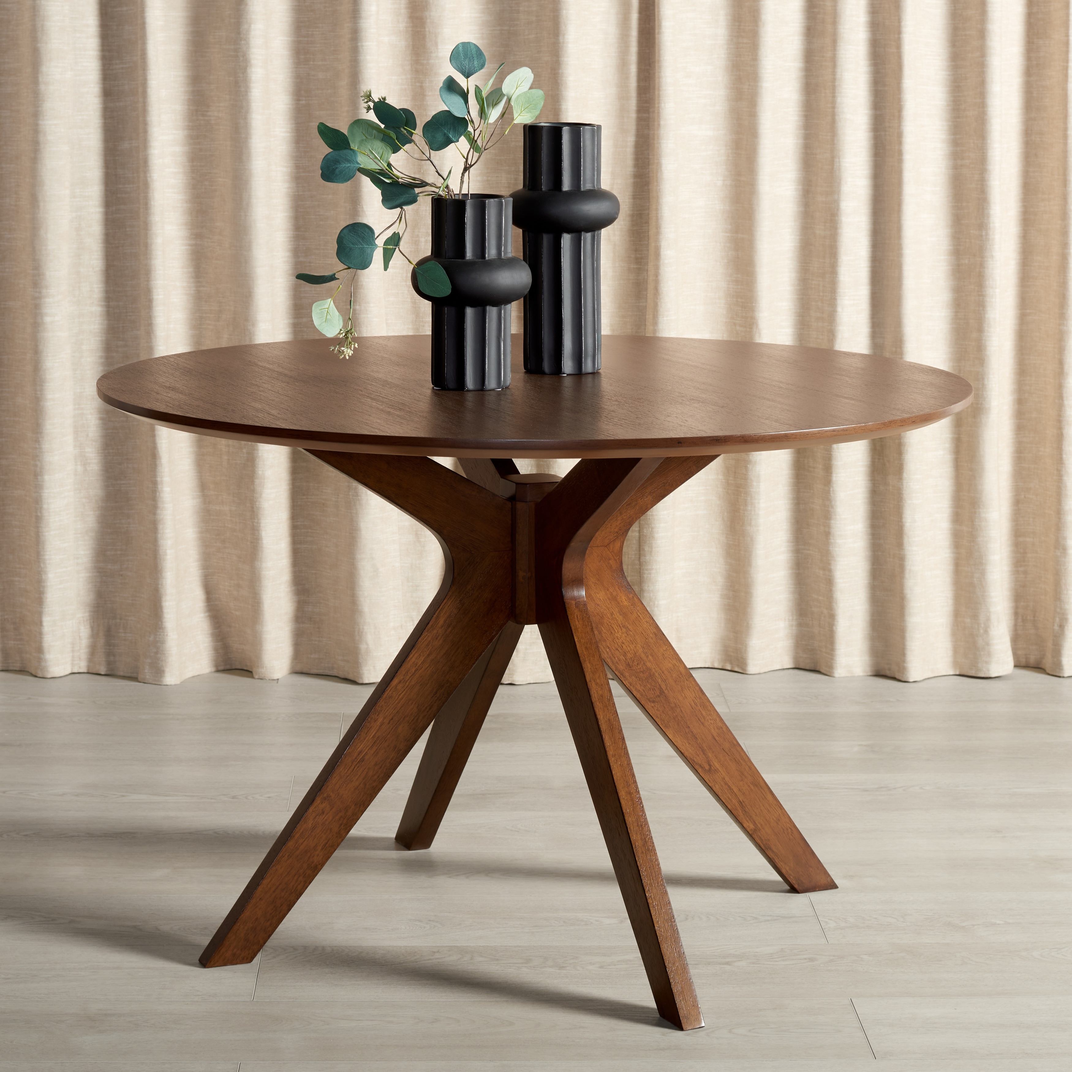 Conan Round Oak Dining Table for 4