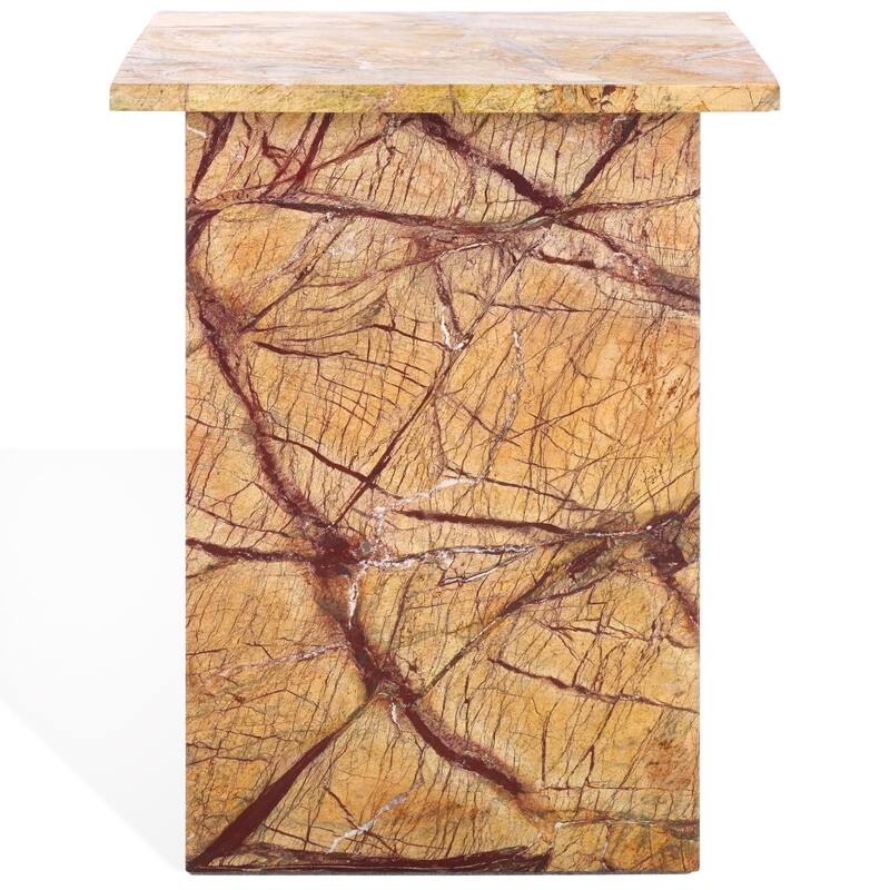SAFAVIEH Couture Adriano 2 Leg Marble Accent Table - 18"W x 18"D x 22"H