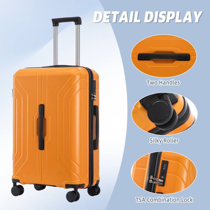 3 PCS in ABS Spinner Wheel Carry on Suitcase Luggage, TSA Combination Lock